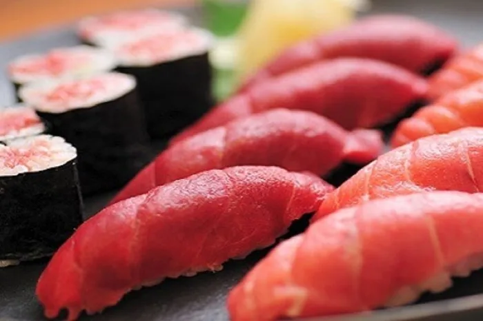 Fresh tuna sushi nigiri